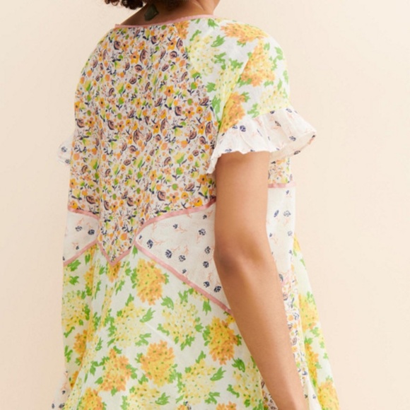 Free People Wildflower Patchwork Mini Dress Small - Picture 2 of 10